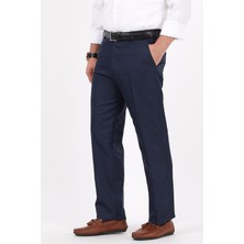 Maldia Erkek Büyük Beden Klasik Koyu Lacivert Kumaş Pantolon