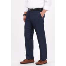 Maldia Erkek Büyük Beden Klasik Lacivert Kumaş Pantolon