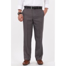 Maldia Erkek Büyük Beden Klasik Gri Kumaş Pantolon