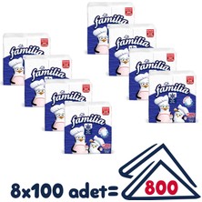 Familia 100'lü Katlanmış Peçete (8 Paket x 100 Yaprak)