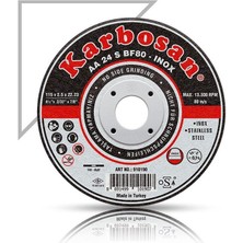 Karbosan 125X2.5X22.23 Paslanmaz Inox Çelik Kesme Diski 910200
