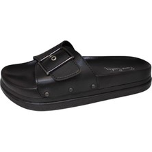 Pierre Cardin Pc 6787 Ortopedik Günlük Deri Terlik Siyah