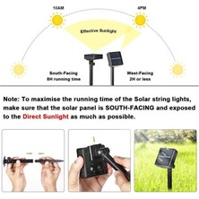 Schulzz Solar Güneş Enerjili Dış Bahçe Aydınlatma 100 Led Çok Renkli 10 M