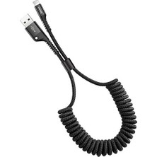 Baseus Fish Eye Spiral 2A USB Lightning Iphone Araç Şarj Kablosu