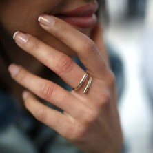 By Golden House Paralel Çubuk Yüzük