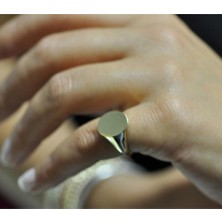 By Golden House Şövalye Oval Yüzük