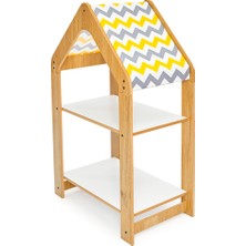 Minera Bebek/Çocuk Odası Ahşap Çok Amaçlı Raf, Oyuncak Toplama, Kitaplık - 2 Raflı