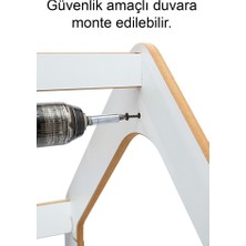 Minera Bebek/Çocuk Odası Ahşap Çok Amaçlı Raf, Oyuncak Toplama, Kitaplık - 3 Raflı Beyaz