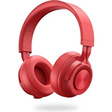 Sunsky P1 Stereo Katlanabilir Bluetooth Kablosuz Kulaklık Kırmızı (Yurt Dışından)