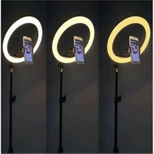 Asfal 10" Halka LED 210 cm Tripodlu Youtuber Video Selfie Stüdyo Makyaj Tiktok Işığı Ring Light