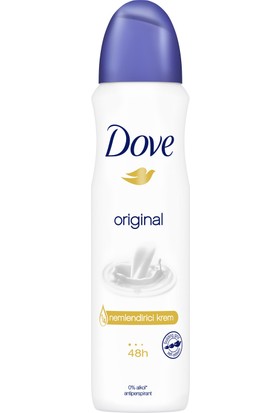 Dove Kadın Sprey Deodorant Original 1/4 Nemlendirici Krem Etkili 150 ml