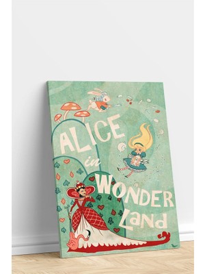 MarkaEv Alice In Wonderland Kanvas Çocuk Tablo