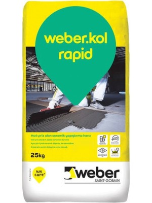 Weber 25 kg Weber.kol Rapid Çimento Esaslı Seramik Yapıştırıcı Harcı