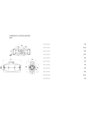 Vortice Ultra Sessiz Fan Max. 510 M3/h Konut Ticari Endüstriyel Havalandırma Fanı 3 Hızlı Kanal Tipi Tasarruflu Vortice Lineo Quiet 150 Agmair Agm Hava