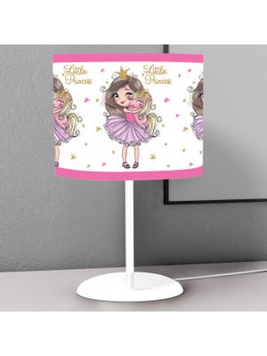 instababyrooms Küçük Prenses Unicorn Desenli Çocuk Odası Dijital Baskılı Çocuk Odası Masaüstü Abajur Avize