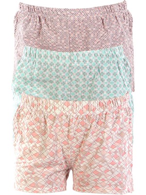 Nicoletta Somon Kadın Kısa Şort Üçlü Paket Likralı