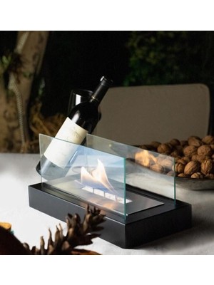 SS Concept Masaüstü Siyah Mini Şömine