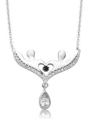 Gumush Gümüş Aşıklar Bayan Kolye