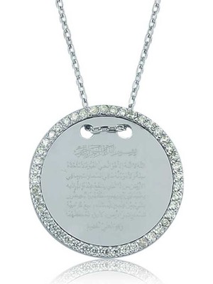 Gumush Gümüş Ayete-L Kürsi Plaka Kolye