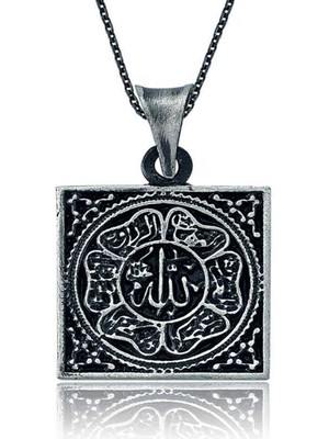 Gumush Gümüş Allah Yazılı Bayan Kolye