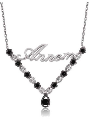 Gumush Gümüş Çiçek Annem Bayan Kolye