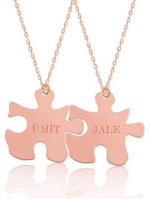 Gumush Gümüş Kişiye Özel Puzzle Isimli Kolye