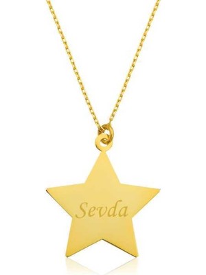 Gumush Gümüş Kişiye Özel Isimli Yıldız Kolye