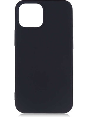 Case 4U Apple iPhone 13 Mini Kılıf Klasik Mat Renkli Yumuşak Premier Silikon Siyah