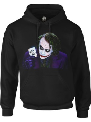 Lord T-Shirt Joker - As Siyah Erkek Fermuarsız Kapşonlu