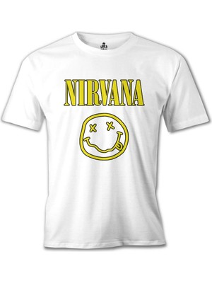 Lord T-Shirt Nirvana - Logo 2  Beyaz Erkek Tshirt