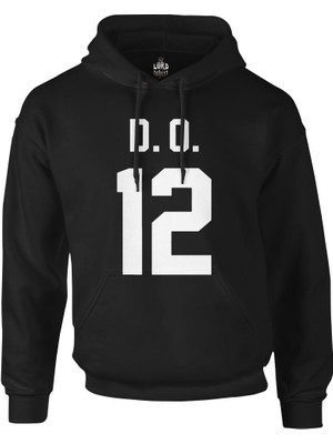 Lord T-Shirt Exo - D.o. Siyah Erkek Fermuarsız Kapşonlu