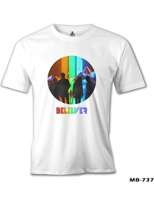 Lord T-Shirt Imagine Dragons - Believer Beyaz Erkek Tshirt