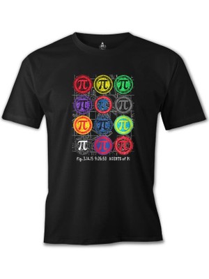 Lord T-Shirt Matematik - Pi Agents Siyah Erkek Tshirt