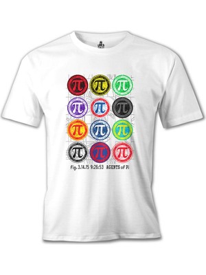 Lord T-Shirt Matematik - Pi 20 Beyaz Erkek Tshirt