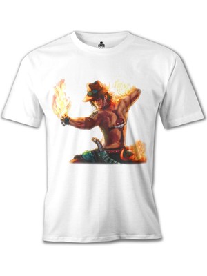 Lord T-Shirt One Piece - Flame Beyaz Erkek Tshirt