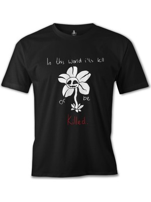Lord T-Shirt Undertale - Or Be Killed Siyah Erkek Tshirt