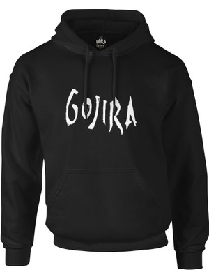 Lord T-Shirt Gojira - Logo Siyah Erkek Fermuarsız Kapşonlu