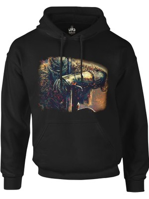 Lord T-Shirt Dark Souls - Frost Siyah Erkek Fermuarsız Kapşonlu
