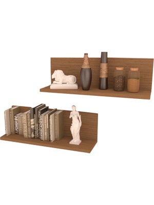 Rafkestir 2 Li Zigana Duvar Rafı  Bambu ( Mat )