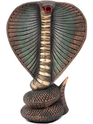 Gift Garden Dekoratif Kobra Yılanı Biblo Yeşil Eskitme