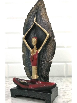 Gift Garden Yoga Yapan Kadın Eller Yukarıda Kırmızı 33 cm