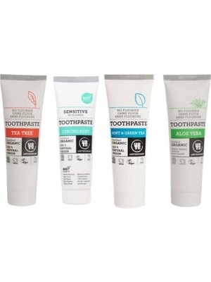 Urtekram Organik Diş Macunu Florürsüz 4'lü Set 4X75ML.