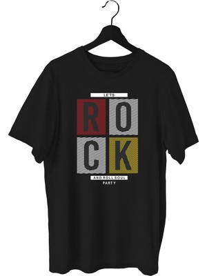 Bluu Rock And Roll Sporcu T-Shirt Bisiklet Yaka