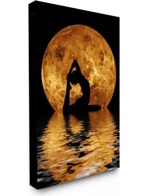 Bordo Sanat Bordosanat 35 x 55 cm 3'lü Yoga Set Dekoratif Duvar Kanvas Tablo