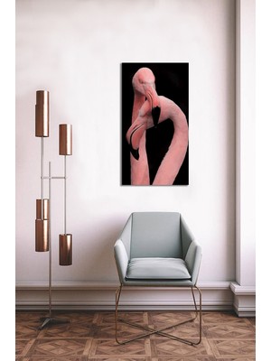 Bordo Sanat Bordosanat 60 x 110 cm Flamingo Dekoratif Duvar Kanvas Tablo