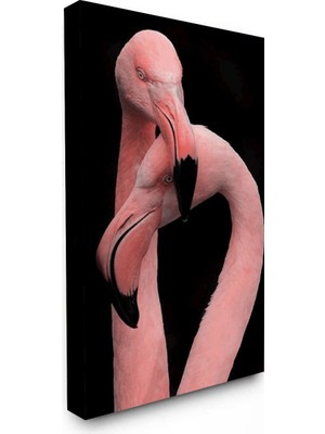 Bordo Sanat Bordosanat 60 x 110 cm Flamingo Dekoratif Duvar Kanvas Tablo