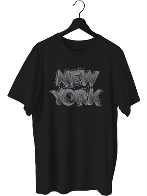 Bluu Newyorklite Sporcu T-Shirt Bisiklet Yaka