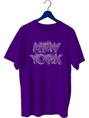 Bluu Newyorklite Sporcu T-Shirt Bisiklet Yaka