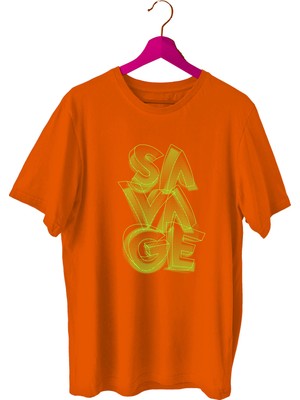 Bluu Savage Sporcu T-Shirt Bisiklet Yaka