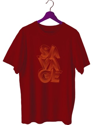 Bluu Savage Sporcu T-Shirt Bisiklet Yaka
